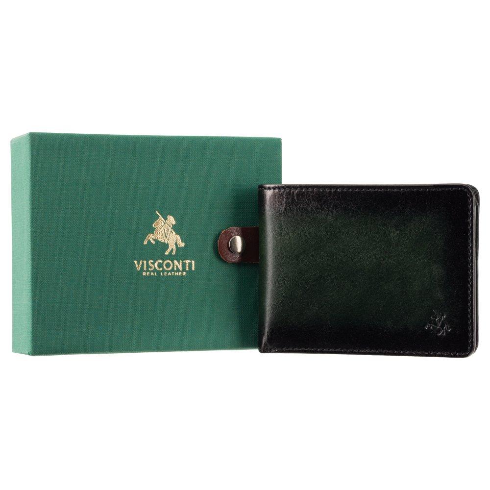 Гаманець чоловічий зеленого кольору Visconti AT63 GREEN Roland c RFID (Burnish Green)