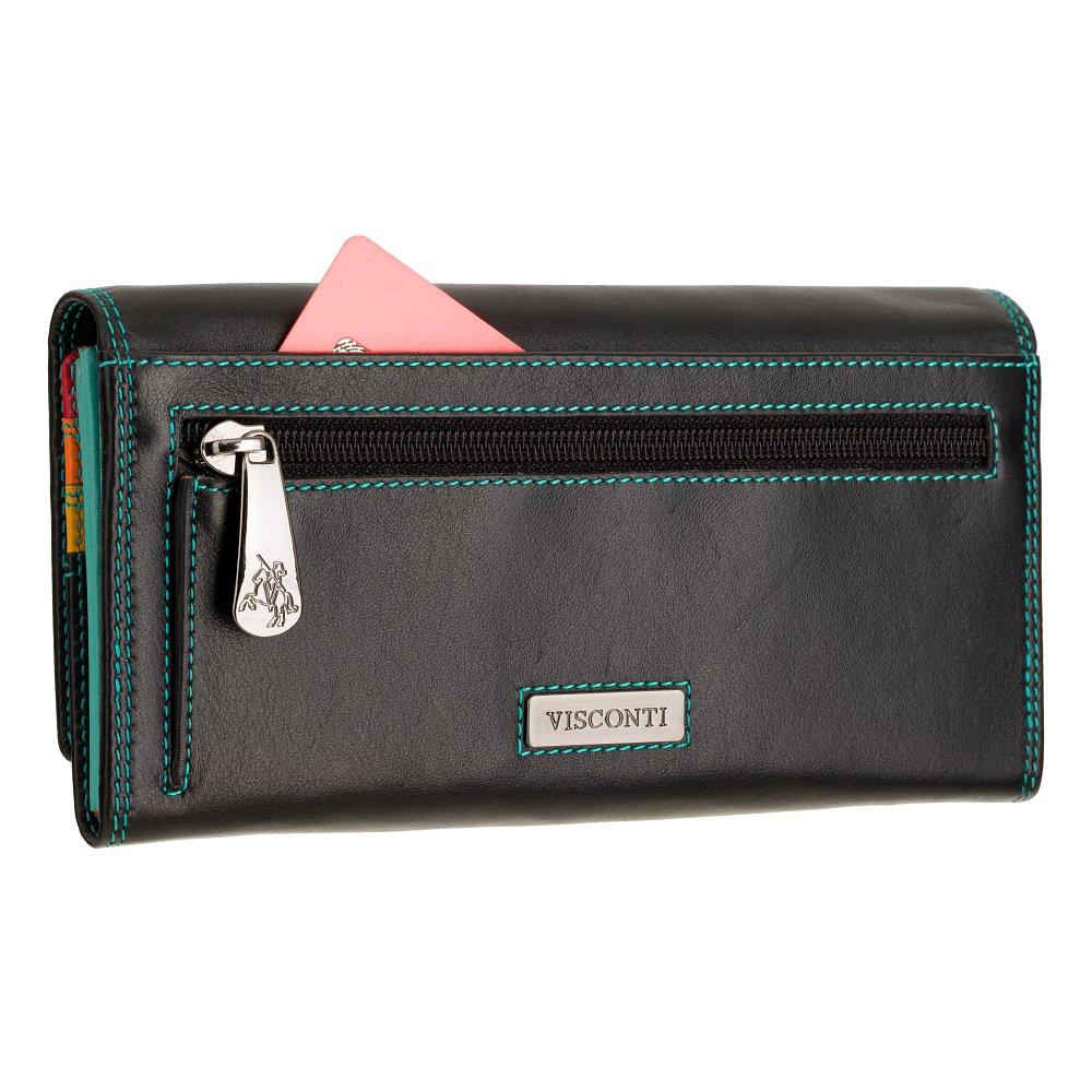 Шкіряний гаманець жіночий Visconti R11 BLK/RHUMBA Paloma c RFID