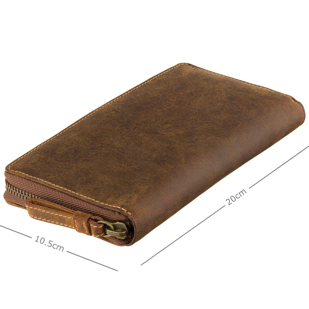 Коричневий шкіряний гаманець великого розміру Visconti 733 Oil Tan Chain