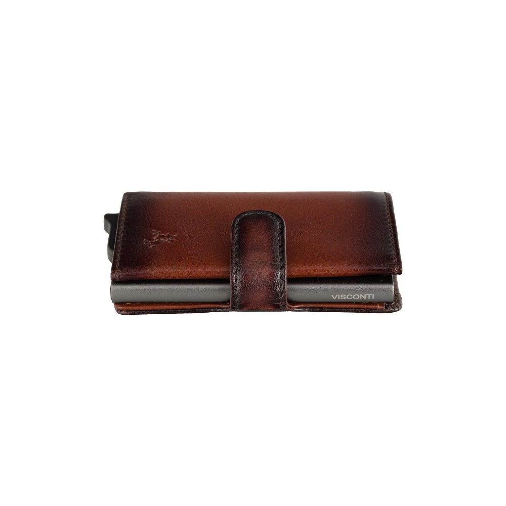 Чоловічий шкіряний гаманець-картхолдер Visconti AT57 B/TAN Noah c RFID